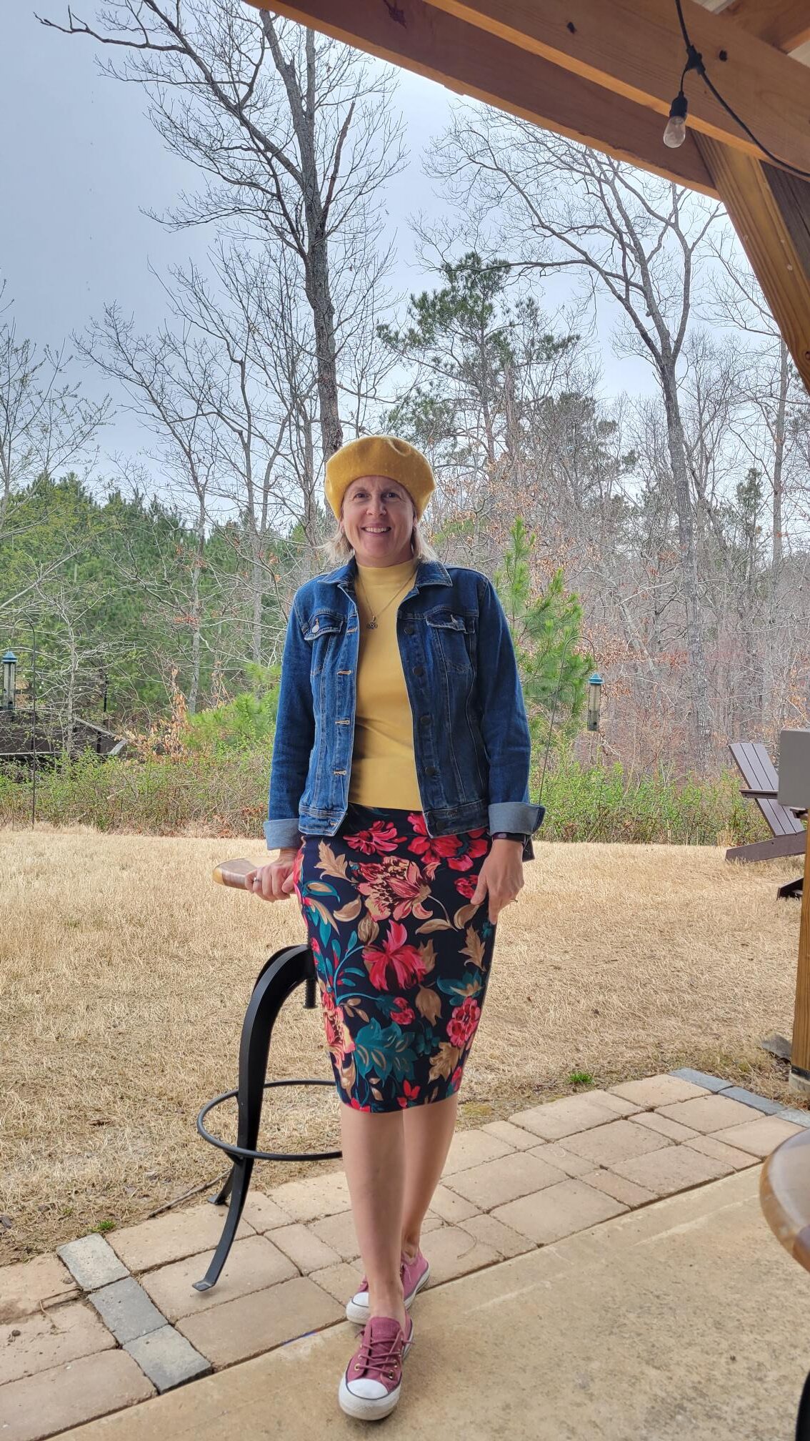 Navy skirt hotsell denim jacket