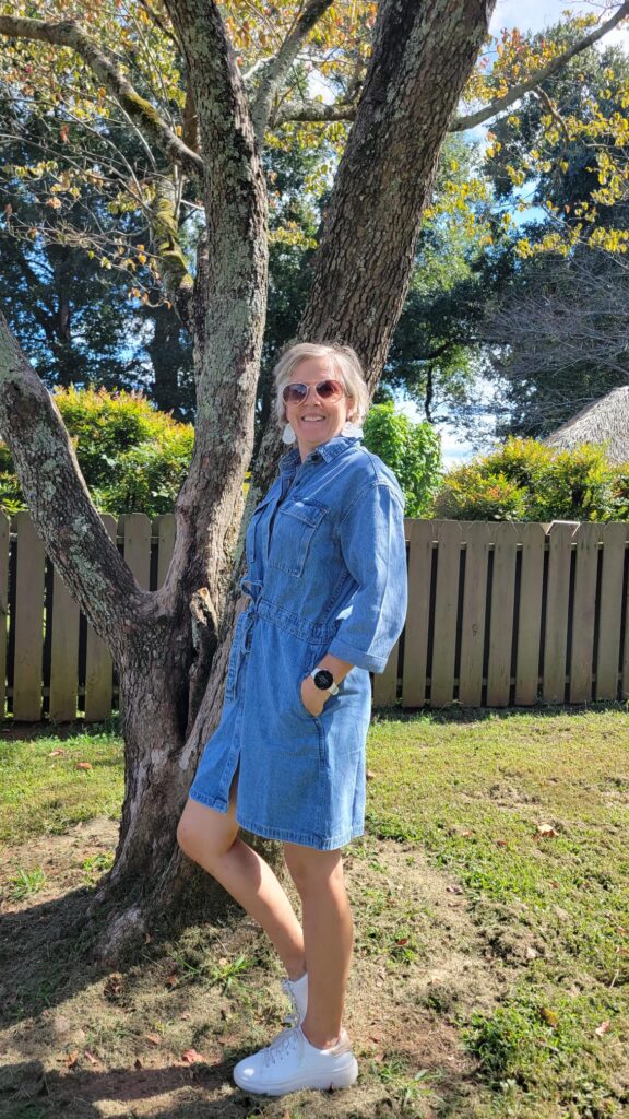 Hire Florence Denim Dress in Blue Wash | Acler | GlamCorner